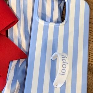 Loopy Case in Light Blue and White iPhone 16 pro max case